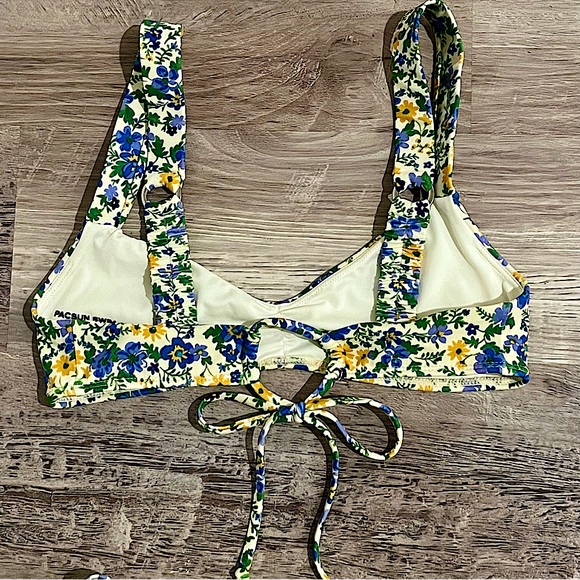 PacSun Floral Piper Scrunch Strap Tank Bikini Top - New with Tags - Picture 10 of 12